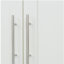 Armoire haute et armoire de cuisine avec 2 portes, 2 tiroirs et 5 espaces de rangement, blanc