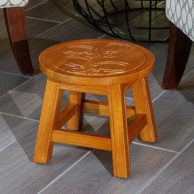 Escabeau en bois naturel avec papillons - bois franc, taille compacte pour repose-pieds, repose-pieds, mini tables d'appoint, tabourets, 11 po de largeur, 9 hauteurs avec sièges et tabourets