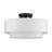 3 Light Soft Gold Large Semi-Flush With Hand Crafted Off-White Color Fabric Hardback Shades-360745728
