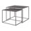 FERA Set of 2 Nesting Tables - Rectangular - Black