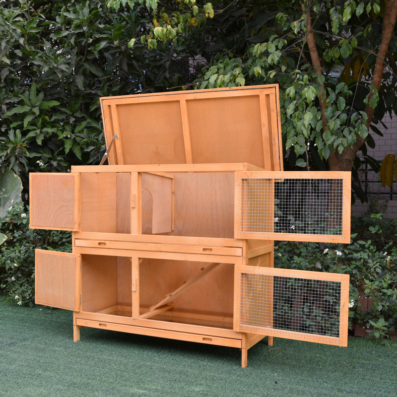Cage pour petits animaux Briony, Bois naturel
