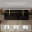 Lavabo de salle de bain mural à surface solide noir mat 47 po x 18 po MonBlari-132417701-132417703