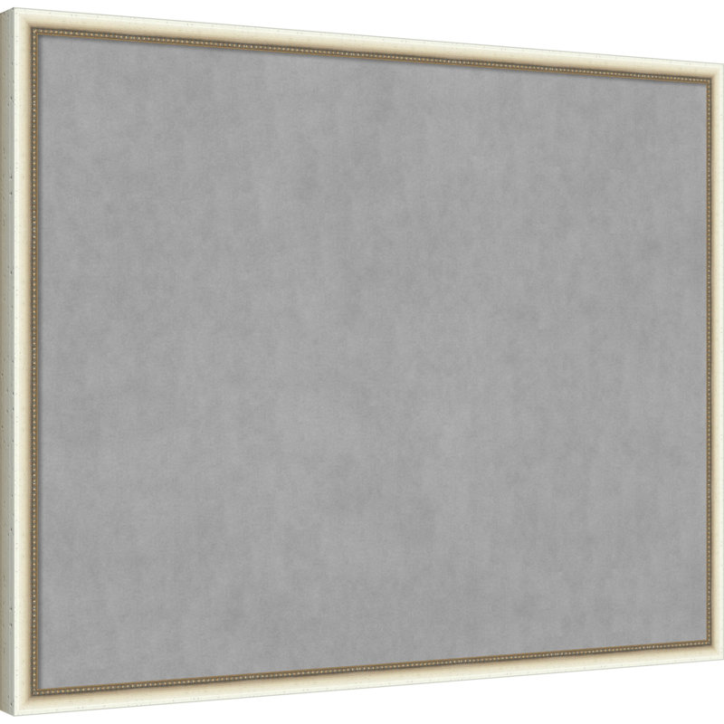 Tableau magnétique Belmont à cadre blanc vieilli, L 42 po x H 34 po, Blanc Belmont