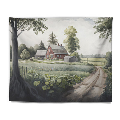 Welcome To The Farm III Polyester Tapestry