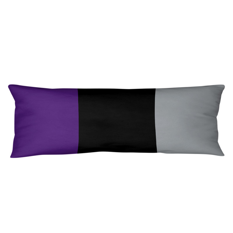 Polyester Medium Pillow, Mississippi Rebellion, Purple/Black/Grey