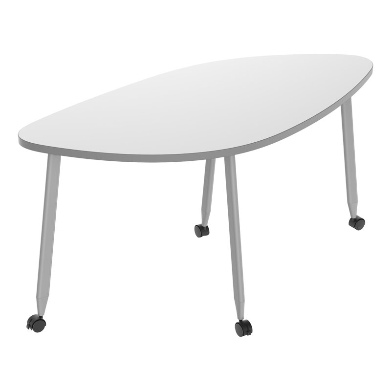 Table mobile mobile à losanges arrondis - flexible pour la collaboration en groupe