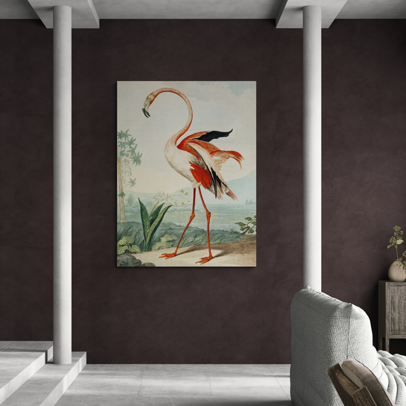 The Flamingo by Charles R Ryley - Wrapped Canvas Art Prints, 41 cm H x 31 cm W