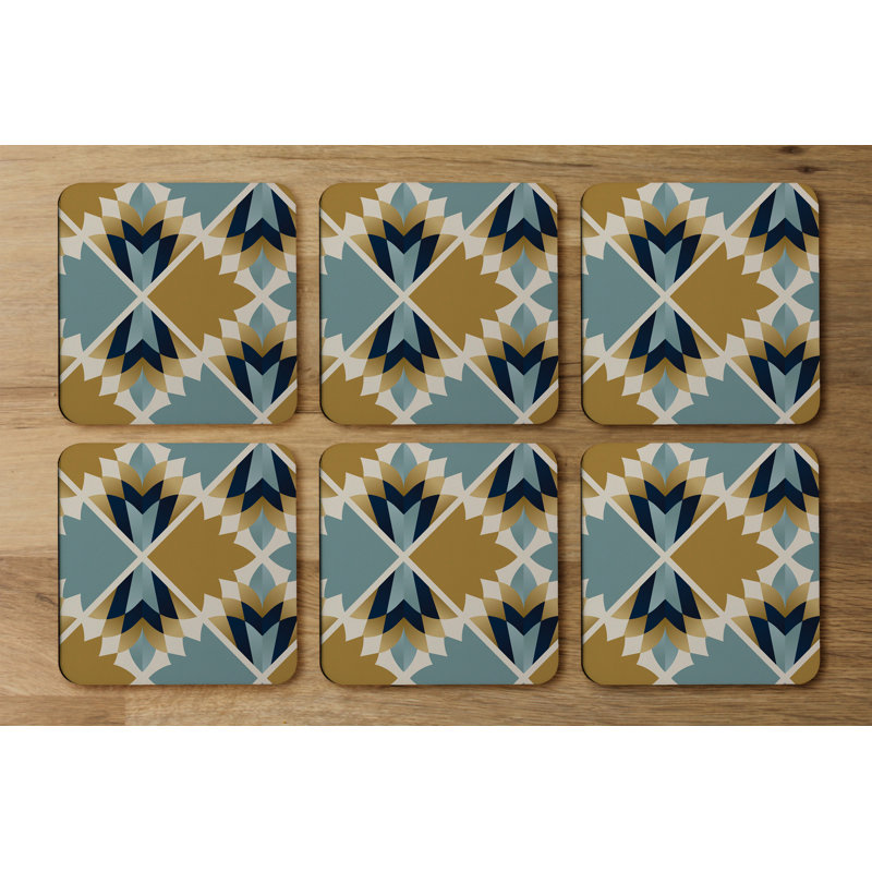 Square 6 Piece Coaster Set