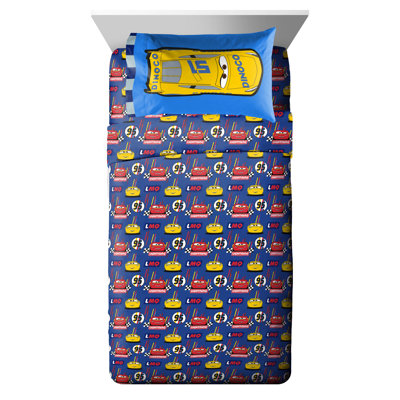PIXAR CARS MCQUEEN & DINCO TWIN SHEET SET