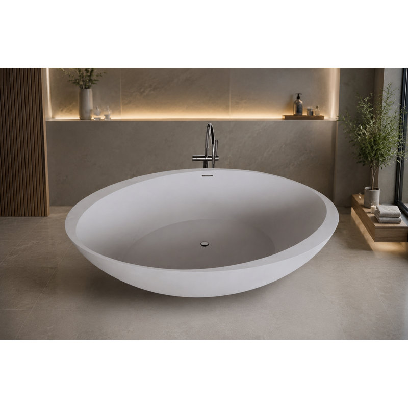 74.8'' L Soaking Bathtub, White