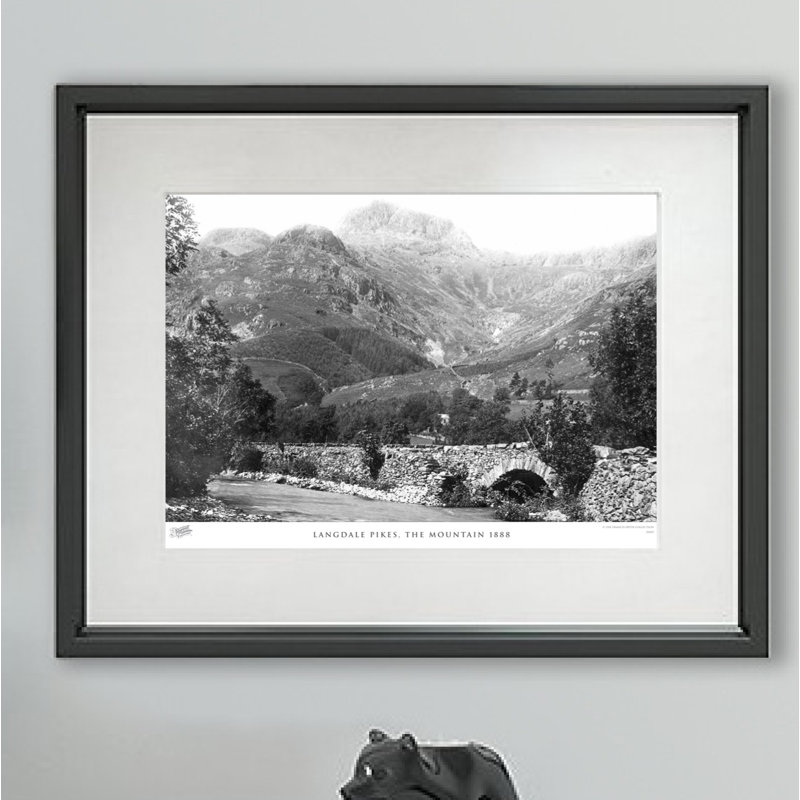 Langdale Pikes, The Mountain 1888 by Francis Frith - Single Picture Frame Print, 45cm H x 60cm W x 2.3cm D