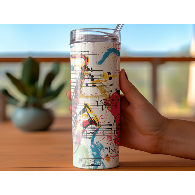 Choose Handmade Tumblers 591ml Vacuum Insulated Stainless Steel (18/8) Travel Tumbler with Straw