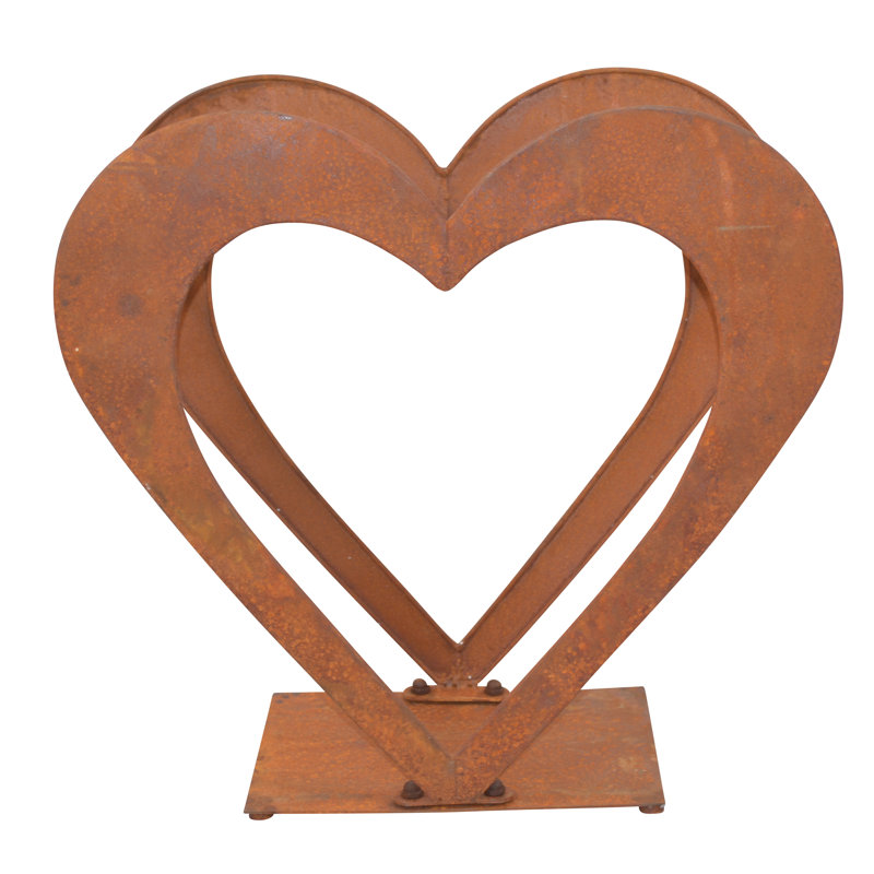 Bryes Heart Garden Art, 56cm H x 61cm W x 25cm D