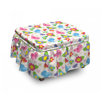 Box Cushion Ottoman Slipcover