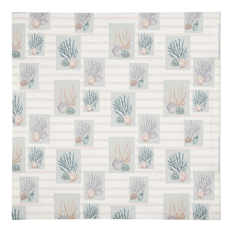 Serviette de table rectangulaire en coton Rozella, Rougir