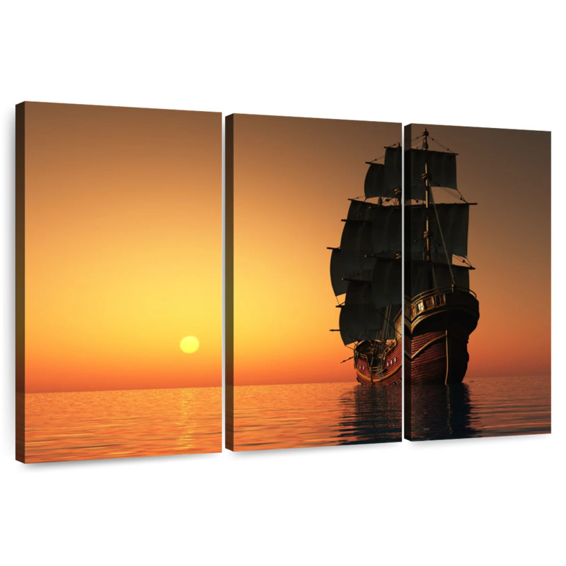 Mehar Old Merchant Ship, 42" H x 65" W