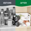 Organisateur de bouteilles d'eau en bambou avec étiquettes, paquet de 2, support de rangement pour garde-manger, porte-bouteilles et bouteilles de vin-121676157-121676159