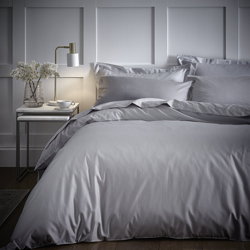 300 Thread Count Cotton Modal Fitted Sheet, Single (3'), Grey
