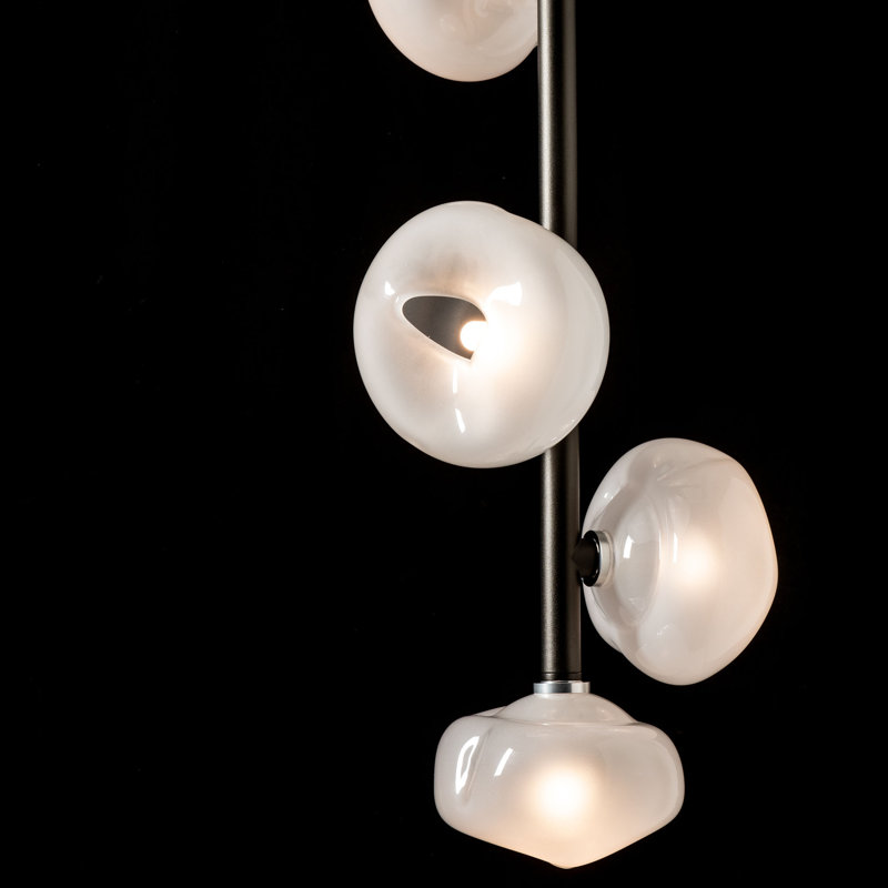 Ume 4 - Light Cluster Novelty Pendant, Frosted, Oil Rubbed Bronze
