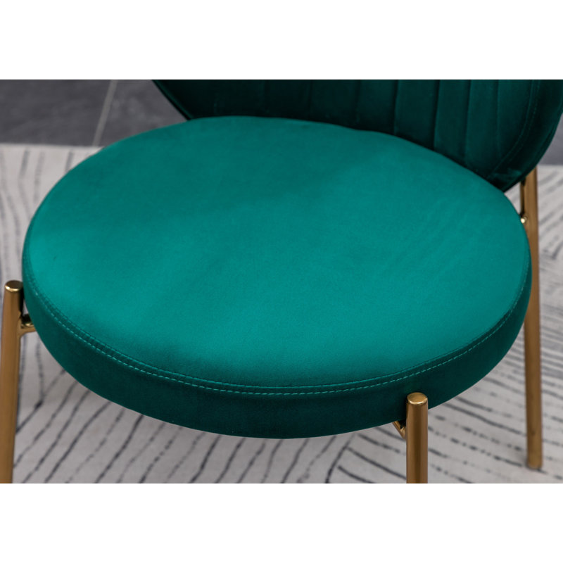 Table de salle à manger contemporaine 5 - Table ronde blanche avec 4 chaises relaxantes, bois d'hévéa massif, velours luxueux, ensemble de tranquillité et confort douillet, fabrication en bois d'hévéa, revêtement en velours, zone