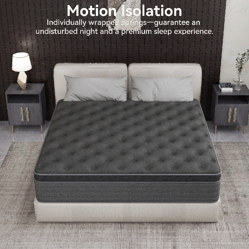 12" Twin Mattress Memory Foam Medium Firm Hybrid Mattress in a box With Certipur-us, Pocket Spring, Twin, 12"
