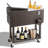 Rebuyhome 80 Quarts Serving Station / Cart Cooler with wheels in Brown