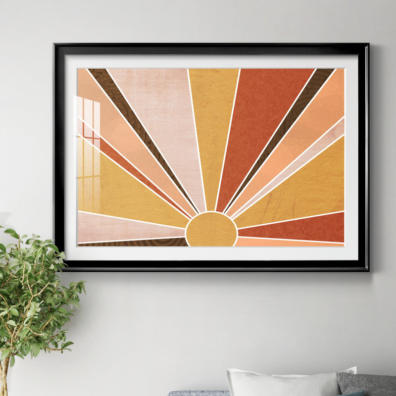 Sedona Sunrise - impression encadrée, H 22,5 po x l 30,5 po x P 1,5 po, Papier avec cadre noir, Blanc mat