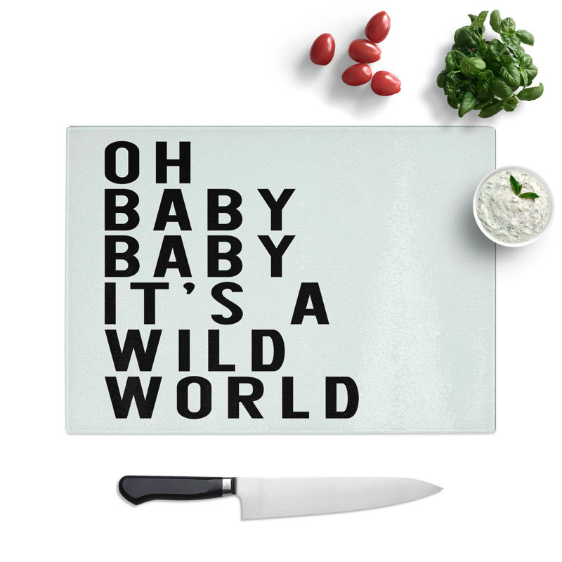 Wild World Chopping Board, 28.5cm W x 39cm L