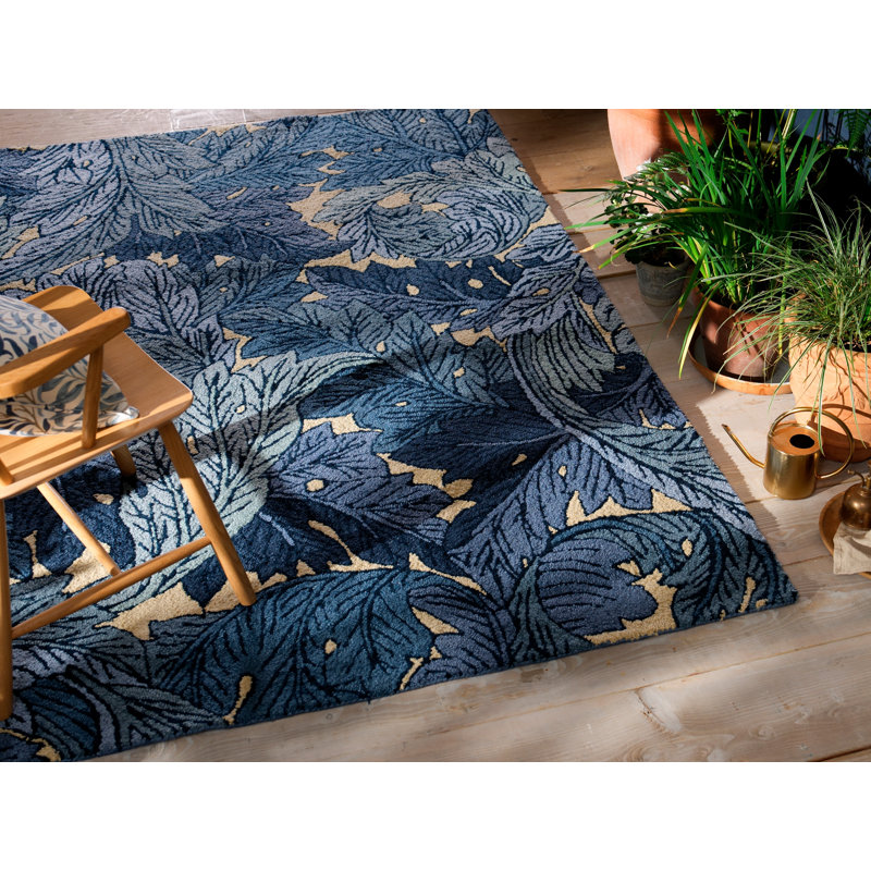 Acanthus Hand Tufted Floral Area Rug, Rectangle 8'2" x 11'6"