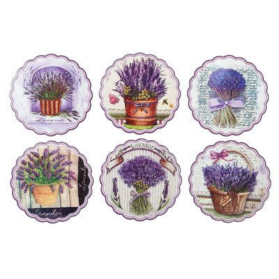 Ceramic Round 6 Piece Trivet Set