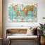 Globe terrestre carte du monde sur toile-806209356