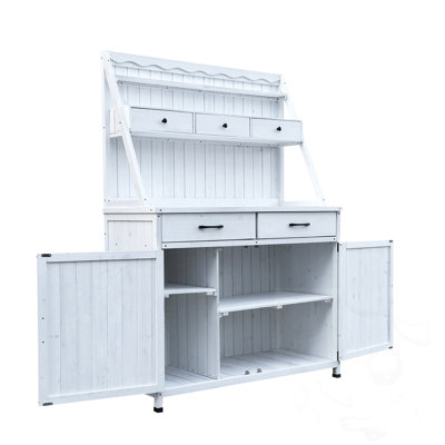 Banc d'extérieur avec armoire de rangement