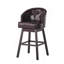 Tabouret de bar pivotant à 360 degrés avec garniture cloutée (ensemble de 2)