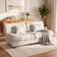 3 Seater Linen Blend Sofa-988130552