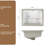 Rectangular Undermount Bathroom Sink  Vessel Sink,Undermount Bathroom Sink Rectangle, White Ceramic Lavatory Vanity Basin With Overflow