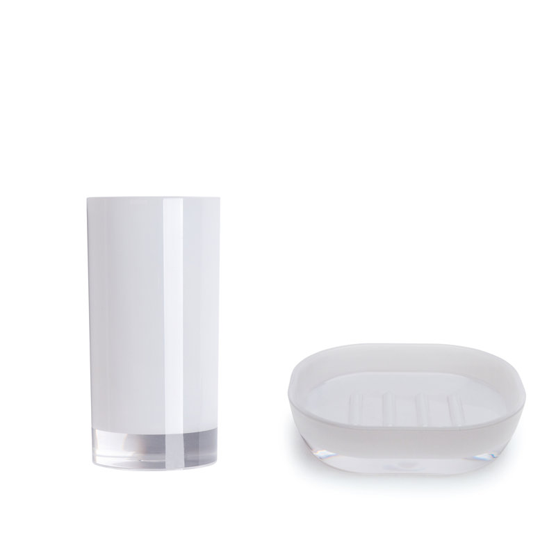 Spa Bathroom Accessory Set, White