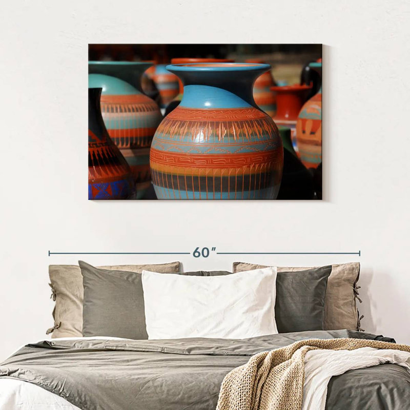 Senne Native American Pottery, 30" H x 45" W