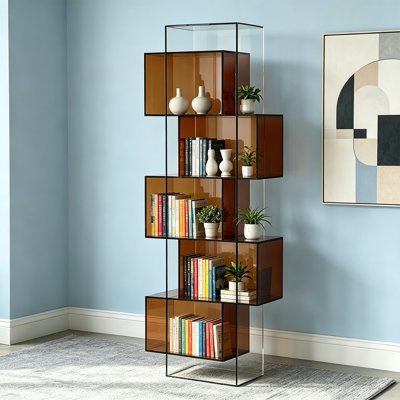 Bibliothèque géométrique en acrylique