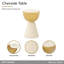 Scotts Square Chairside Table - Light Champagne