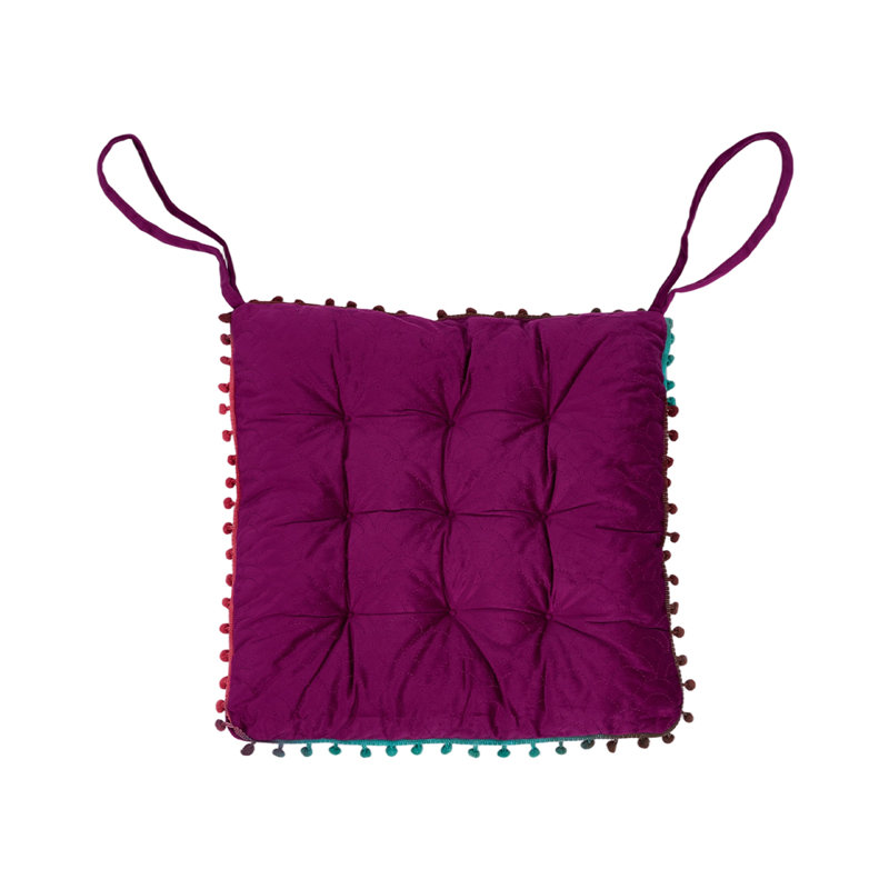 Thick Padded Chair Cushion, Magenta