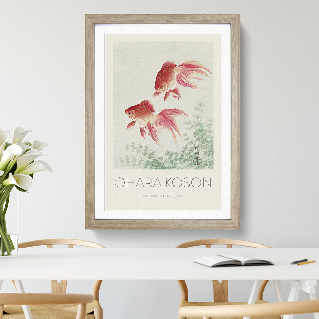 Two Veil Goldfish by Ohara Koson - Picture Frame Art Prints