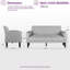 Sofa Seats Modern Style Comfy Small Sofa with Pocket Storage 2 USB 2 Cup Holders Upholstered Couch for Living Room Bedroom Office-852254559-852254531