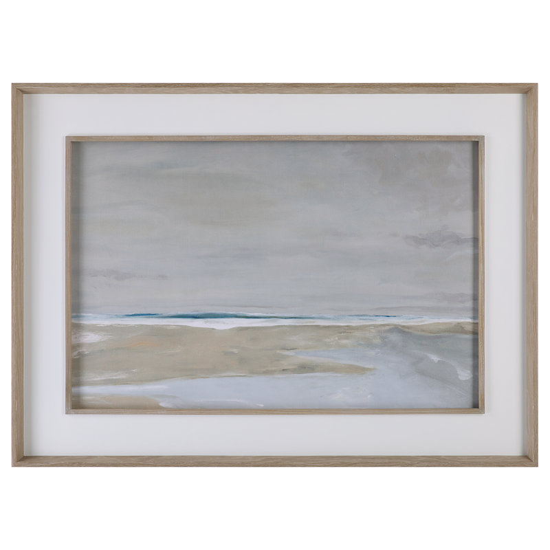 Oregon Coast Landscape Print with Pine Wood Frame