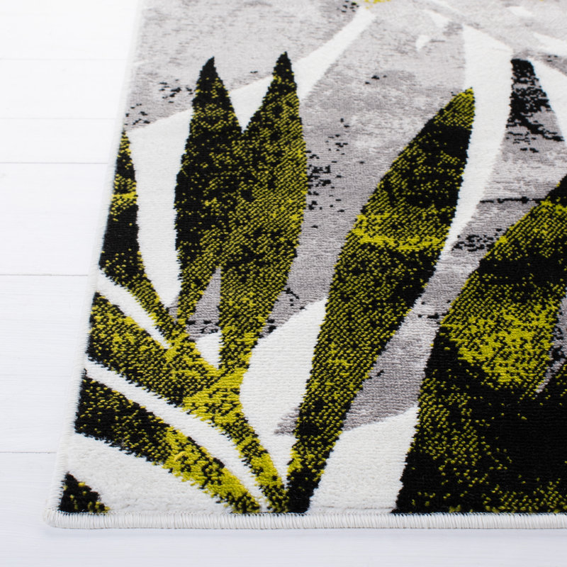 Tapis floral noir / vert Forbell, Rectangle 3 pi x 5 pi