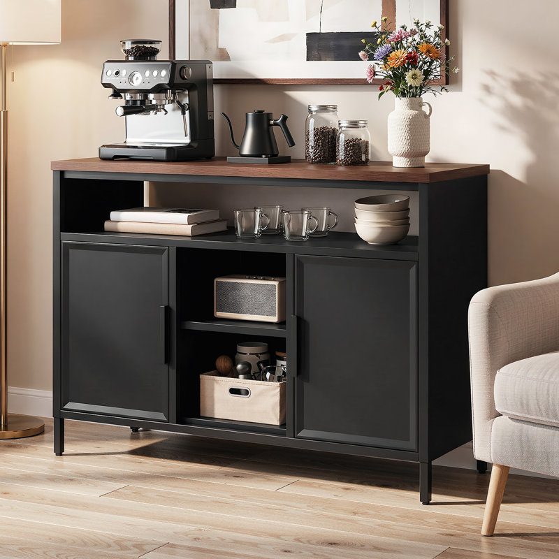 108cm W 2-Tier Sideboard, Black