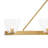 4-Light Clear Bell Glass Linear Modern Chandelier