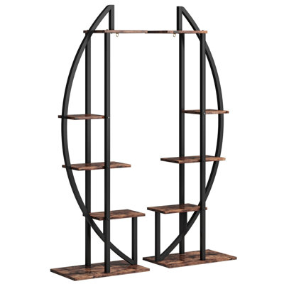 TribeSigns 5-Tier Plant Stand Pack of 2, Multi-Layer Bonsai Flower Rack
