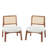 Dual Modern Beige Lounge Chairs From Christopher Knight Home – Boasting Woven Backrests, Solid Wooden Frames, Minimalist & Elegant Charm – Perfect For Adding A Touch Of Class To Living Rooms, Bedrooms, Or Office Settings