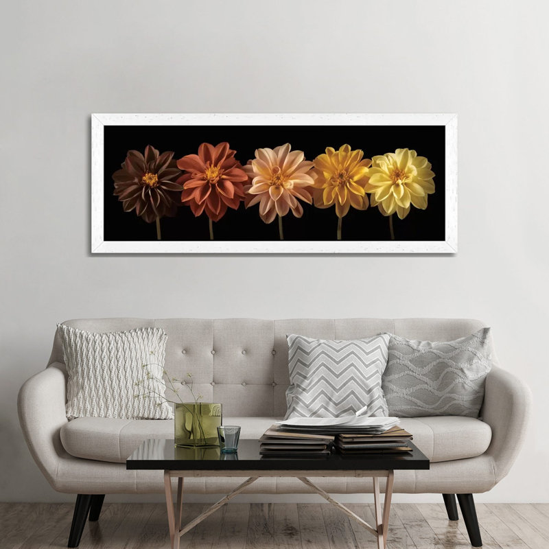 Floral Salute by Assaf Frank - Floater Frame Panoramic Print on Canvas, 152.4 cm H x 50.8 cm W, White Framed