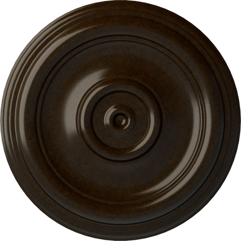 Médaillon de plafond traditionnel H 12 po x l 12 po x P 1 po, Bronze